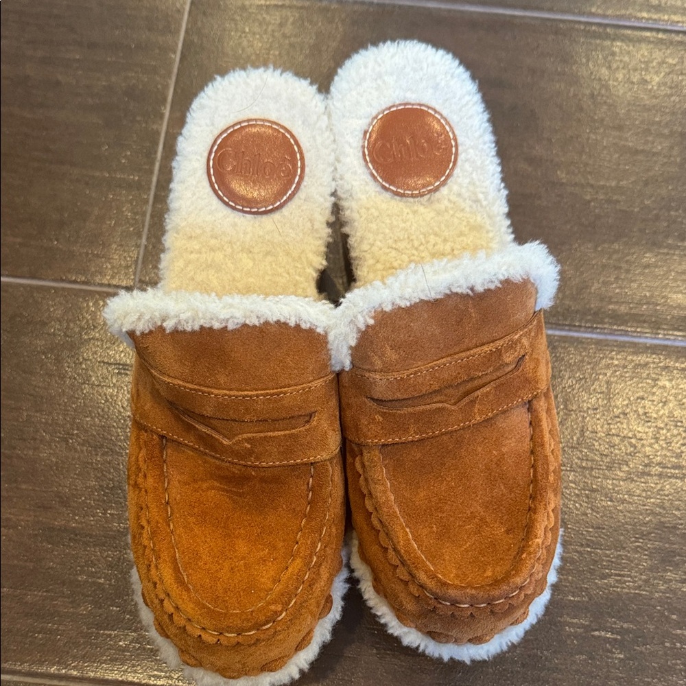 Authentic Chloe Shearling Clog